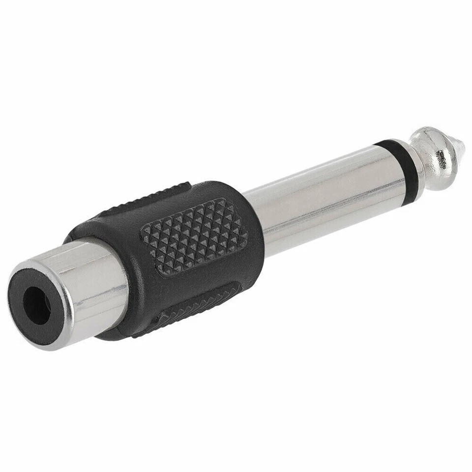 10 УПАКОВОК RCA гнездовой разъем на 6,35 мм 1/4 дюйма штекерный моно штекер аудио адаптер разъем - Изображение 2 из 4