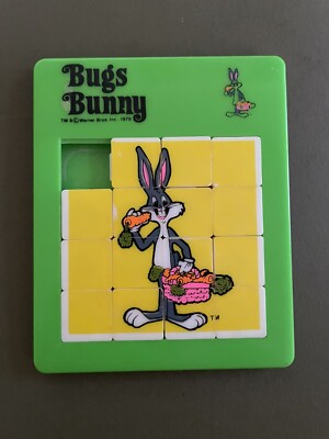 Vintage 1979 Bugs Bunny Warner Bros Sliding Puzzle Slide Puzzle