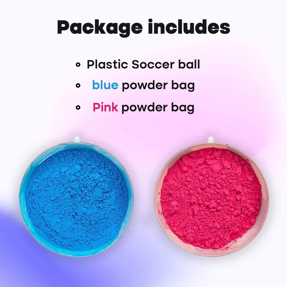 Pelota de fútbol reveladora de género para revelar rosa azul polvo experiencia de humo 80... Foto 3 de 4