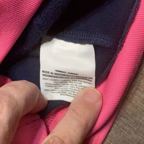 NIKE THERMA FIT Full Zip Hoodie Youth Medium Navy Blue Pink Size - Picture 4 of 17