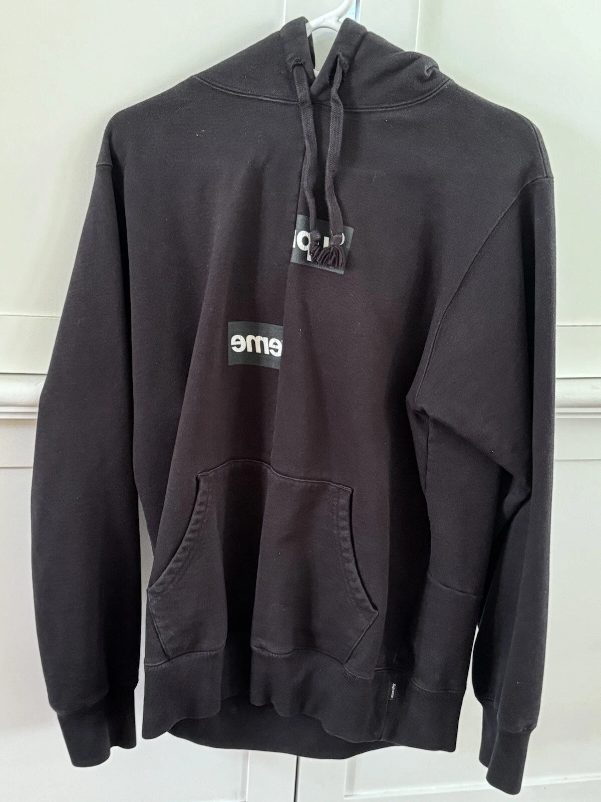Sweat à capuche logo Supreme Comme Des Garcons boîte fractionnée moyen
