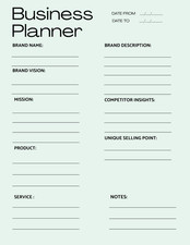 Digital Editable Business Planner Instant Downloadable and Printable