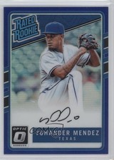 2017 Panini Donruss Optic Blue Prizm 39/75 Yohander Mendez #RRS-YO Auto 9wa