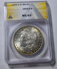 1902-O MORGAN $1 Dollar Silver Coin ~ANACS Cert MS63 BUnc ~PL Appeal ~Edge Toned