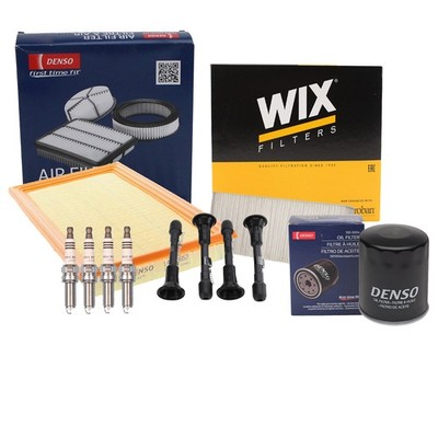 Denso Tune Up Kit NGK 4 Spark Plug & Boot Kit for Nissan Frontier 2.5L L4 QR25DE