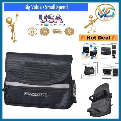 Small Black Saddle Bag for Mobility Scooters, Wheelchairs - Water-Resistant