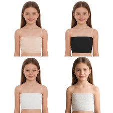 Girls Vest Dance Sports Comfortable Training Bras Stage Performance Tube Top