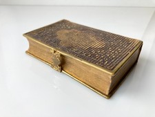1860 Small Antique Clasped Holy Bible Oxford University Press Brass Bound Cover