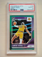 2024 Donruss Optic Lebron James Base Green Prizm #5/5 PSA 10 POP 1 LAKERS