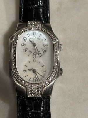 Philip Stein Teslar Mother of Pearl Face Diamond 2 Zone Watch W