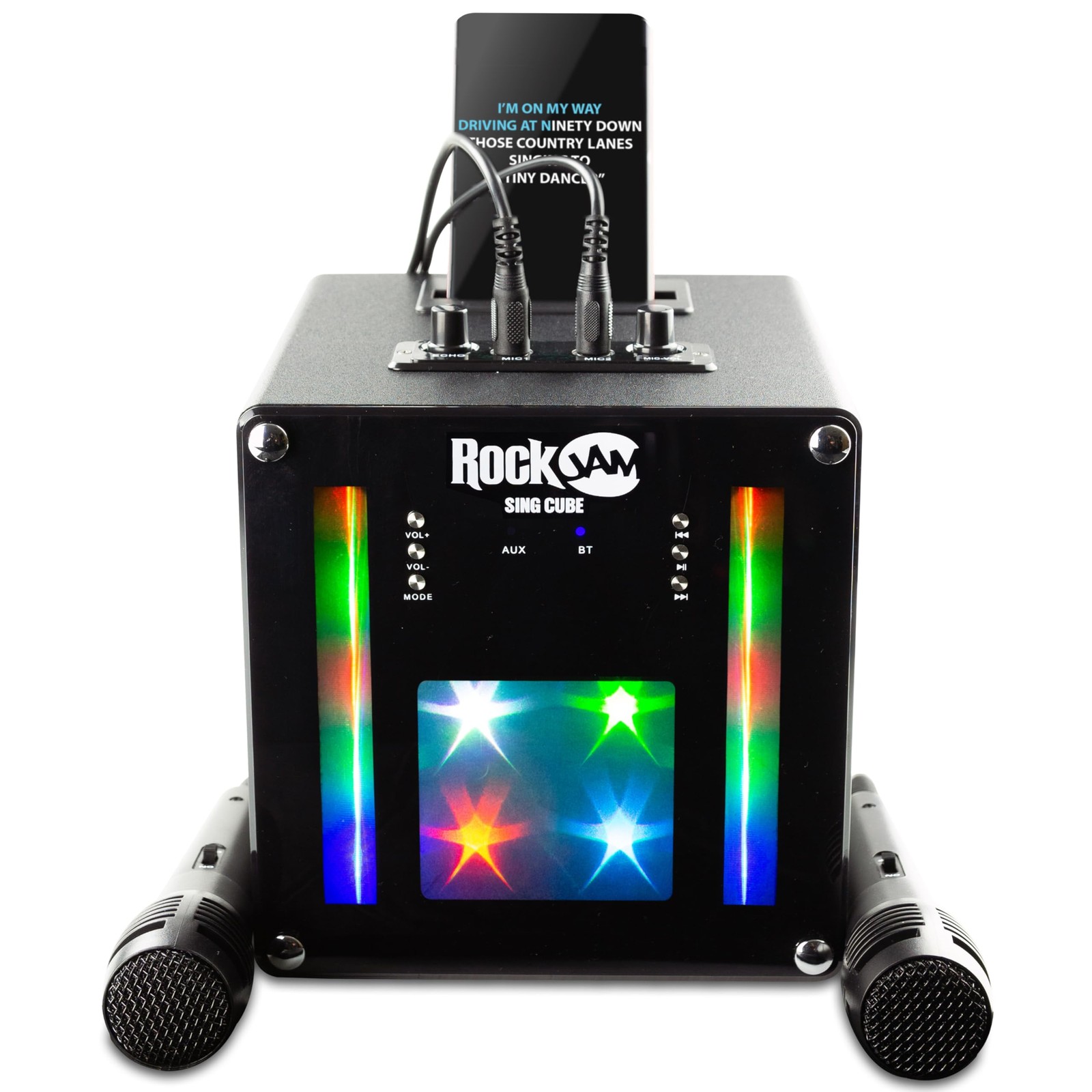 RockJam Karaoke Portatile 10W con 2 Microfoni - La Festa Ovunque