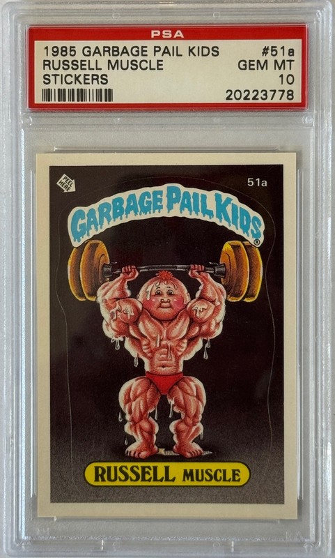 1985 TOPPS GARBAGE PAIL KIDS SERIES 2 51A RUSSELL MUSCLE PSA 10 20223778
