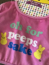 Peeps Pink Baby Feeding Bib