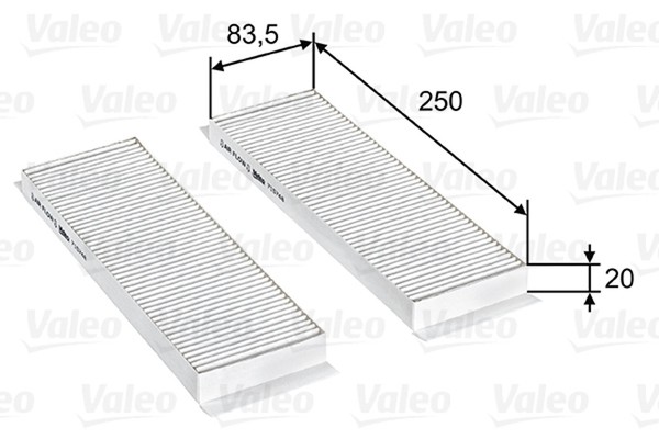 Innenraumfilter Valeo Essential 715748 Partikelfilter FüR Hyundai I20 1 PB PBT-image