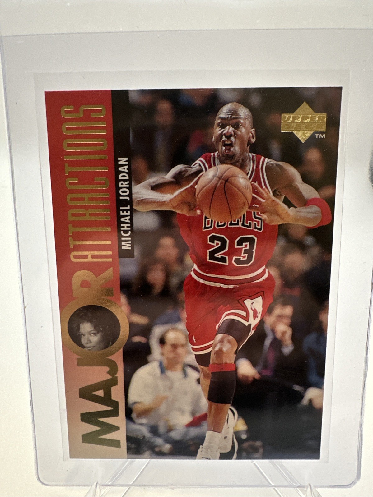 1995-96 Upper Deck - Major Attractions Michael Jordan, Queen Latifah #341 (RC)