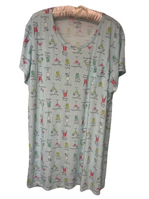 Coral Bay Cooling Sleep Wear Night Shirt Size 3X    Cocktails  