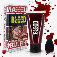 Fake Blood Gel 55g Coagulated SFX Makeup  Stipple Sponge
