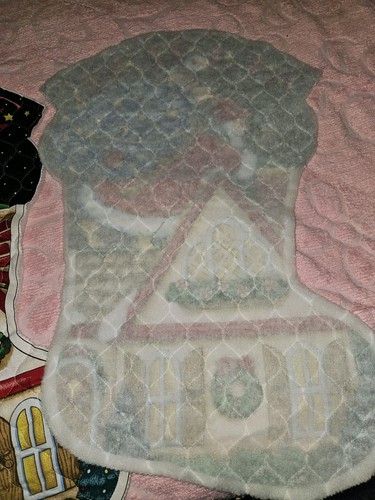 Mary Engelbreit 2001 HTF Pre-quilted BELIEVE Christmas Stocking Unfin 31"x 18(D) - Picture 8 of 8