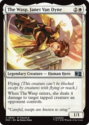 NM - The Wasp, Janet Van Dyne MSC - 0844 Commander: Marvel Super Heroes