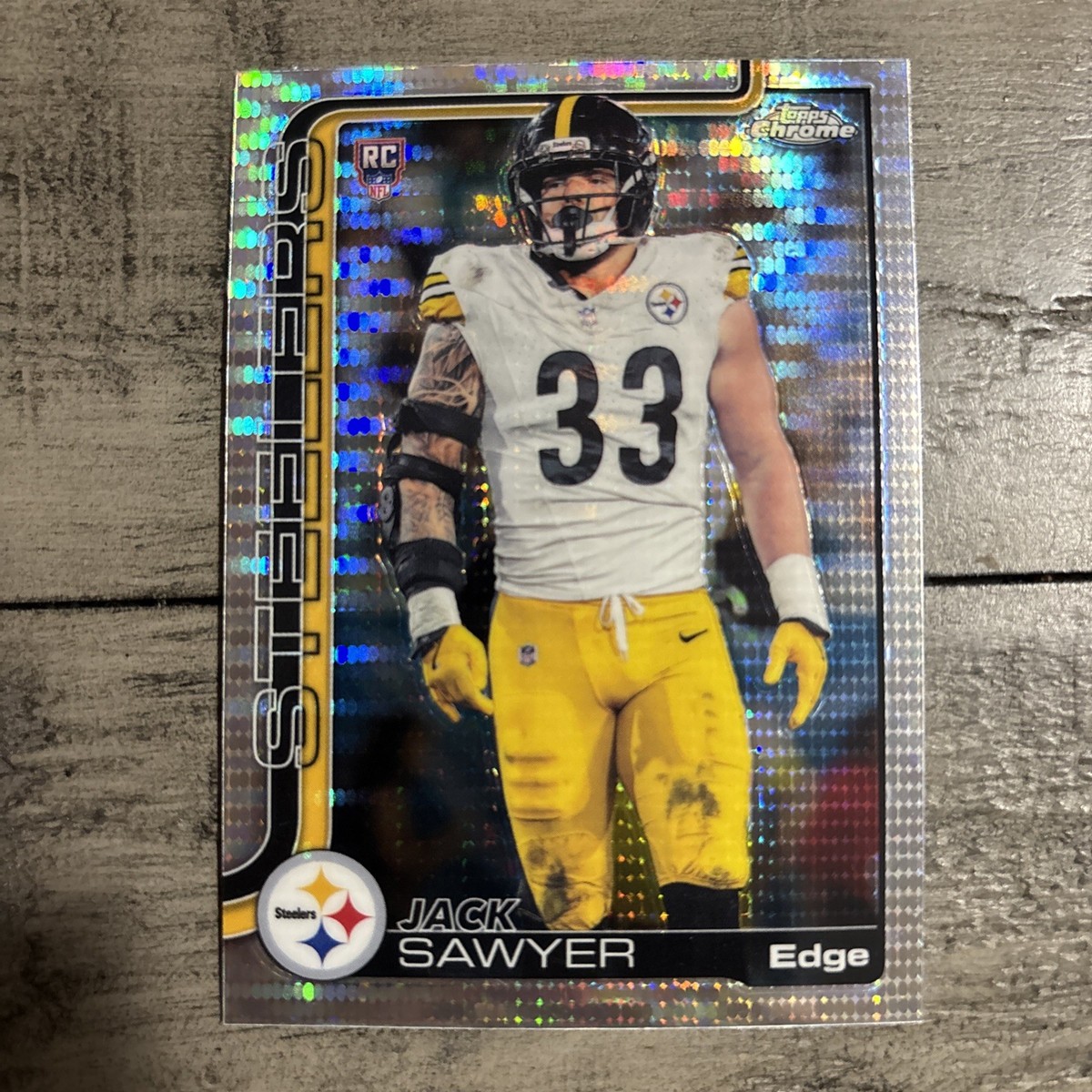 2025 Topps Chrome NFL Jack Sawyer Pulsar Refractor #357 Pittsburgh