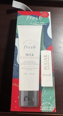 FRESH On The Go Treatment Duo - Milk Hand Cream & Sugar Lip Treatment New!