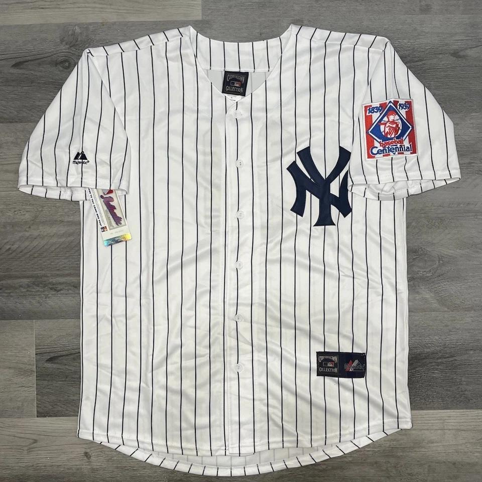 Camiseta deportiva local para hombre Babe Ruth 1939 New York Yankees Serie Mundial Cooperstown Foto 2 de 3
