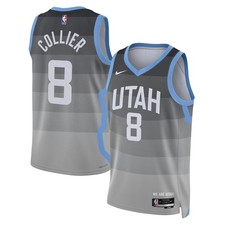 Utah Jazz Isaiah Collier #8 Nike Gray 2025/26 NBA Swingman Jersey City Edition