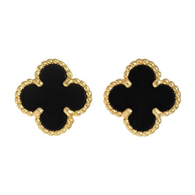 Van Cleef & Arpels Sweet Onyx Earrings 18KT Yellow Gold