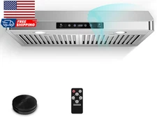 Under Cabinet Range Hood 30 Inch, 750CFM Stainless Steel Kitchen Stove NEW