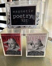 3 Magnetic Poetry Kits: Shakespeare Wit Kit, Shakes Love Kit, Magnetic Poetry