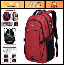 Anti-Theft Laptop Backpack with Combination Lock - Fits 17" Laptop, Travel Bag,