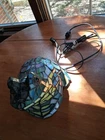 Frog Table Lamp Tiffany Style Stained Glass Accent Light 9.5”"x 6.5"x 8"