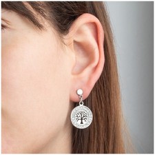 Bruce Springsteen Born In The USA 2 Paia Di Orecchini Borchie In Acciaio Inox - Design Albero Della Vita, Rotondi, Per Uomo E Donna Orecchini Simbolo Vita A Cuore - Foto 3