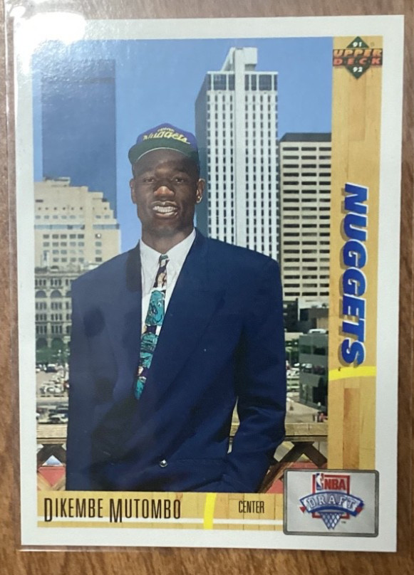 1991-92 Upper Deck Dikembe Mutombo Rookie card