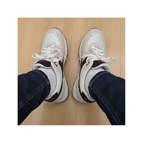 Diadora Double Action Men's Athletic Sneakers - White, Black, Red