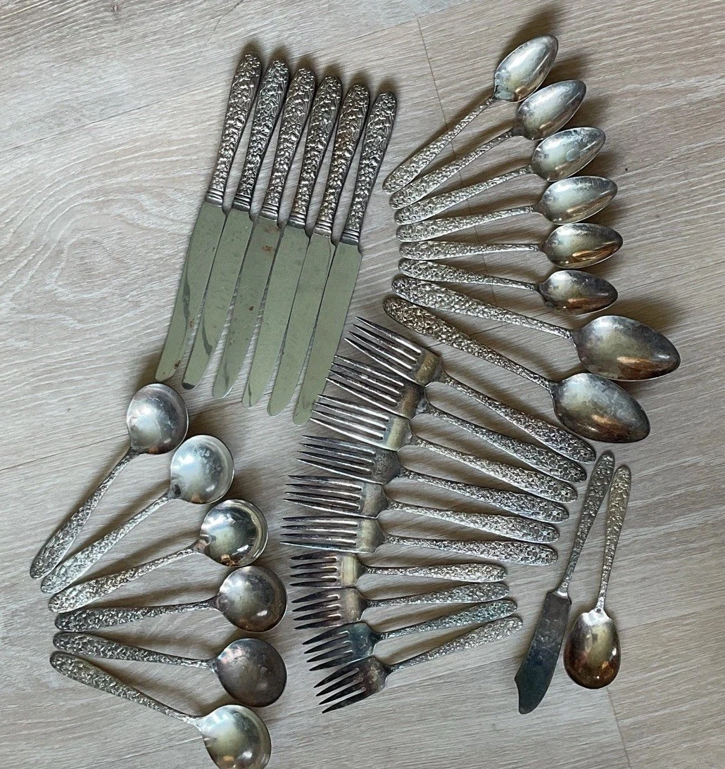 National Co. 1900-1940 Silver Flatware-Set Antique US Silver