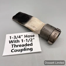 1-3/4 Inch Fire Hose With 1-1/2 Inch Threaded NH Coupling ACTION USA Heavy Duty