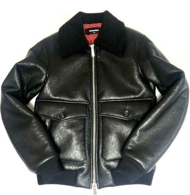 Unused DSQUARED2 Boa Blouson Jacket B-3 Leather Jacket Mens Size 50 Very Rare