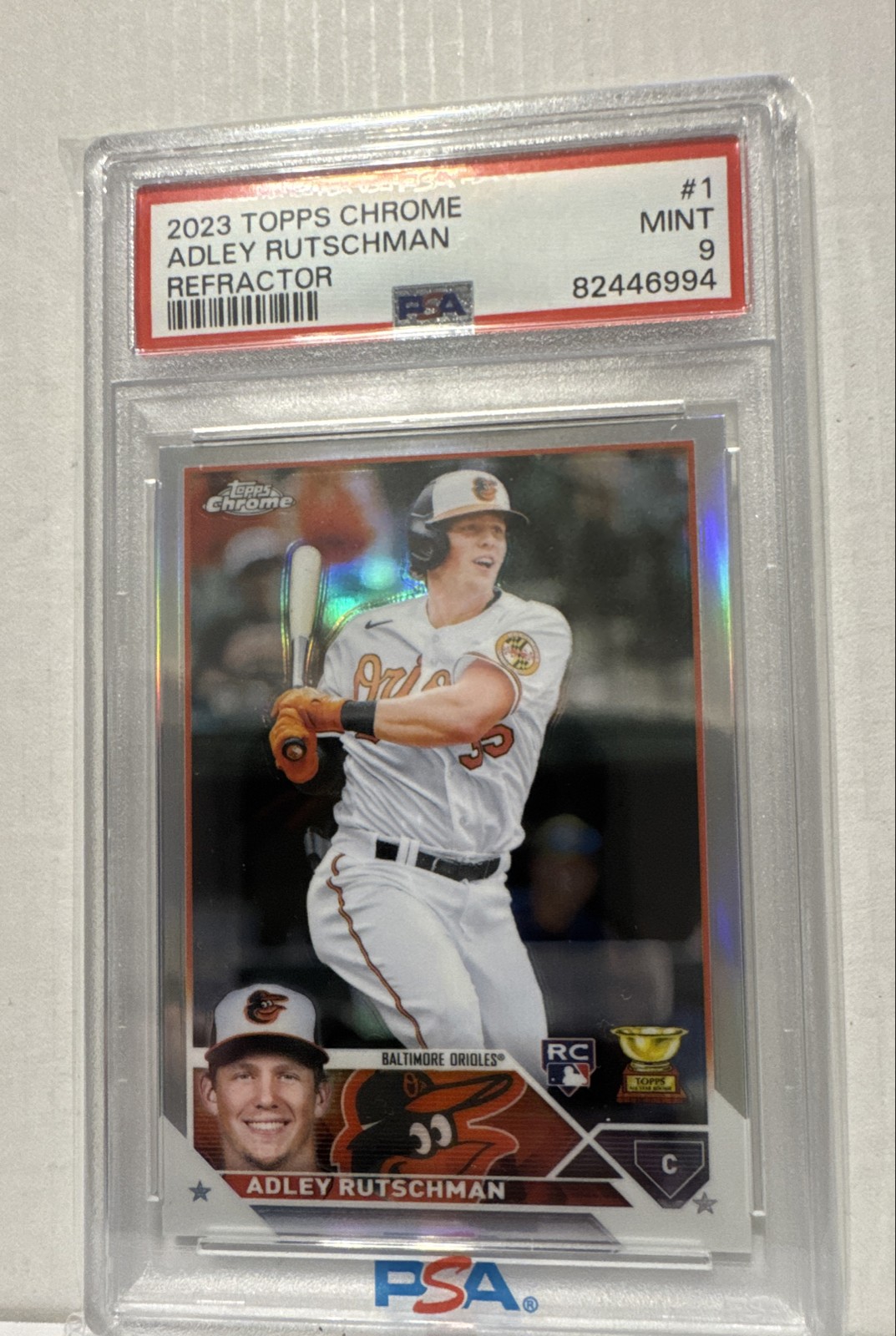 2023 Topps Chrome - Adley Rutschman #1 Refractor (RC) PSA 9