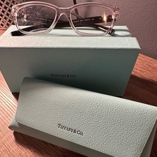 Tiffany Co. Frames with Aqua Leather Eyewear Pouch