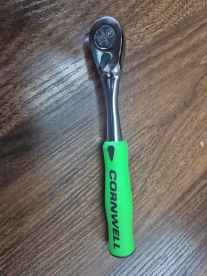 new cornwell tools usa tr72hngb 1/4 drive 72 tooth green soft grip ratchet