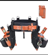 WELKINLAND 22-Pocket Buffalo Leather Tool Belt Bags *NEW* Work Belt