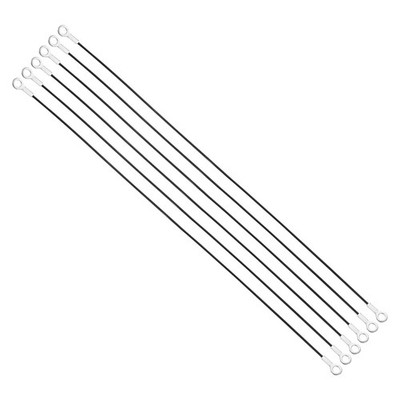 Sicherheitskabel 6mm x 80cm mit Stahlösen, 6 Stück für Lanyard