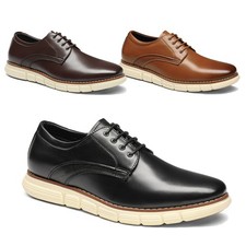 Men's PU leather Dress Sneakers Casual Oxford Formal Shoes Size 6.5-15