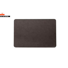 Image of Light Luxury Waterproof Solid Leather Placemat Oilproof Coffee Brown PU Table Ma