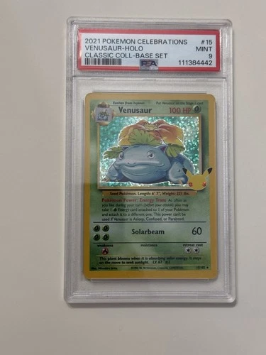 Pokémon Venusaur 15/102 Holo Classic Collection Celebrations PSA 9 2021 English