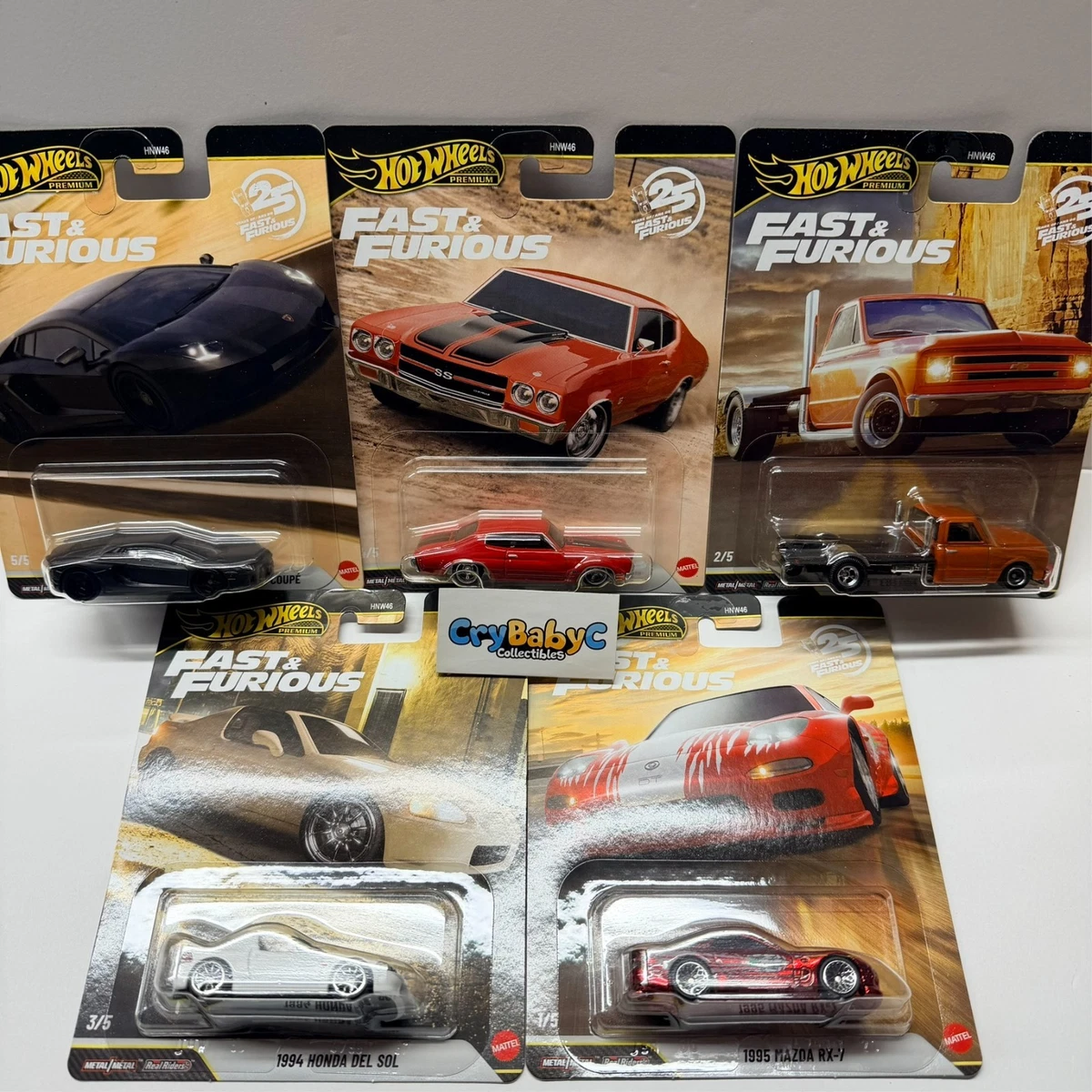ミニカー HotWHeeLs FAST&d FURIOUS ORIGINAL FAST 25+ Hot Wheels Fast & Furious 1:64 Scale Diecast Cars, Trucks