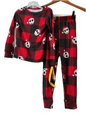 Nightmare Before Christmas Boys Jack Skellington Pajama Pjs Set Size 6, 8 New
