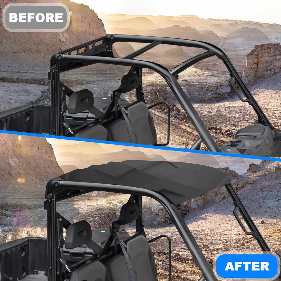 Black Hard Roof For Polaris Ranger XP 1000/900/570 Brutus 2013-2025 #2882911 - Изображение 2 из 4