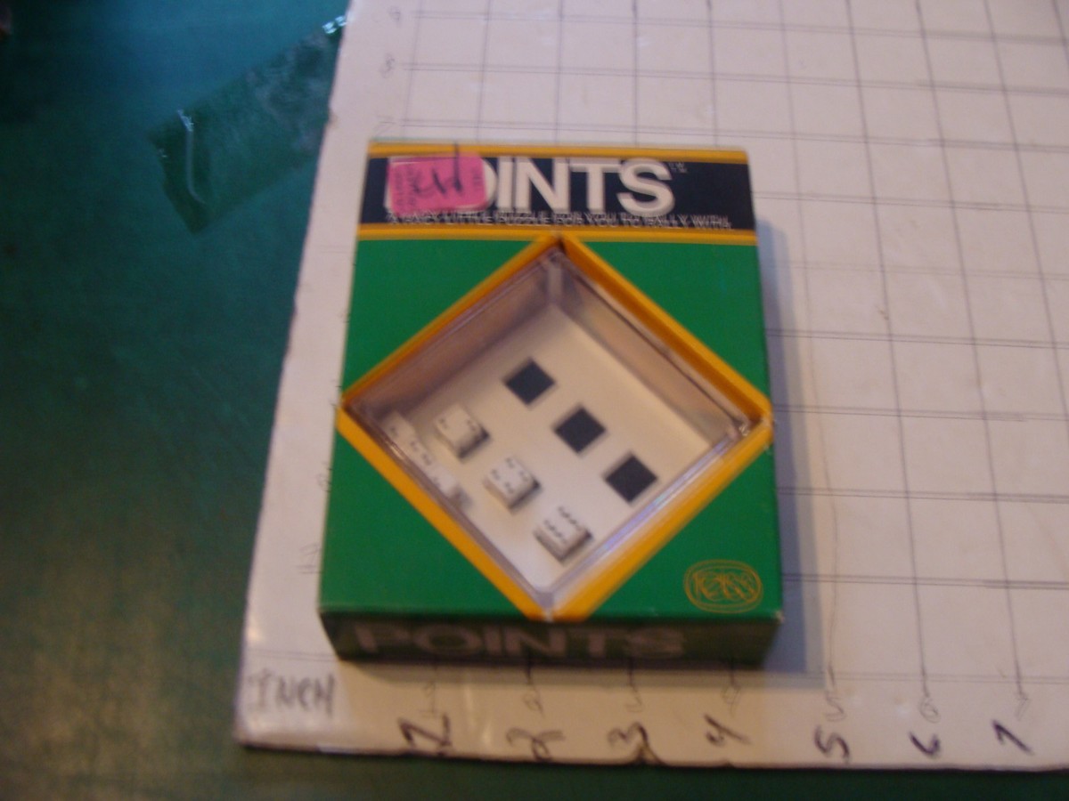 vintage Original Puzzle: POINTS by reiss in rare box 1974 dice